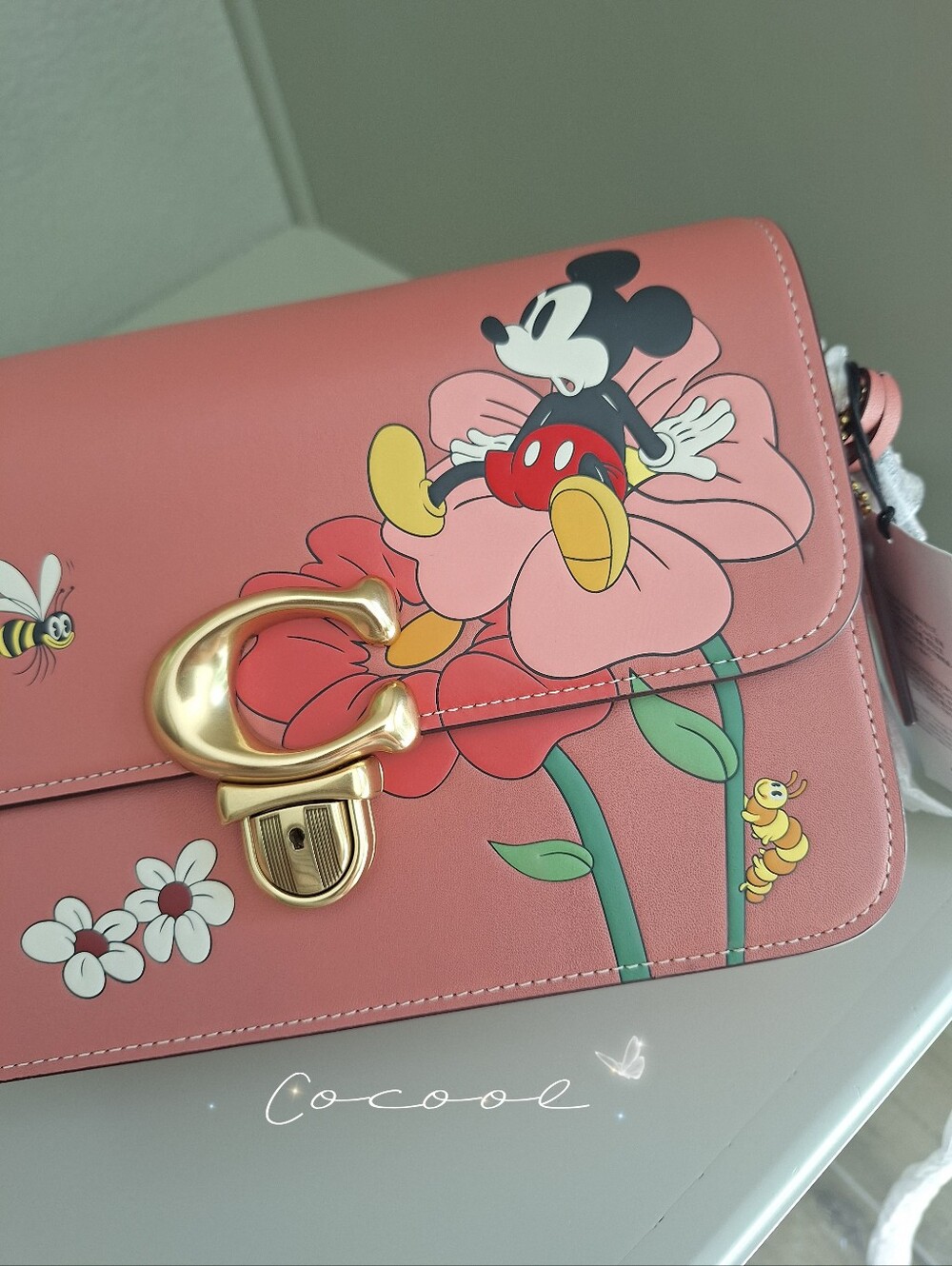 NWT Rare Authentic Disney x Coach Studio Shoulder Bag Mickey Mouse Flowers CH413 - Picture 3 of 12